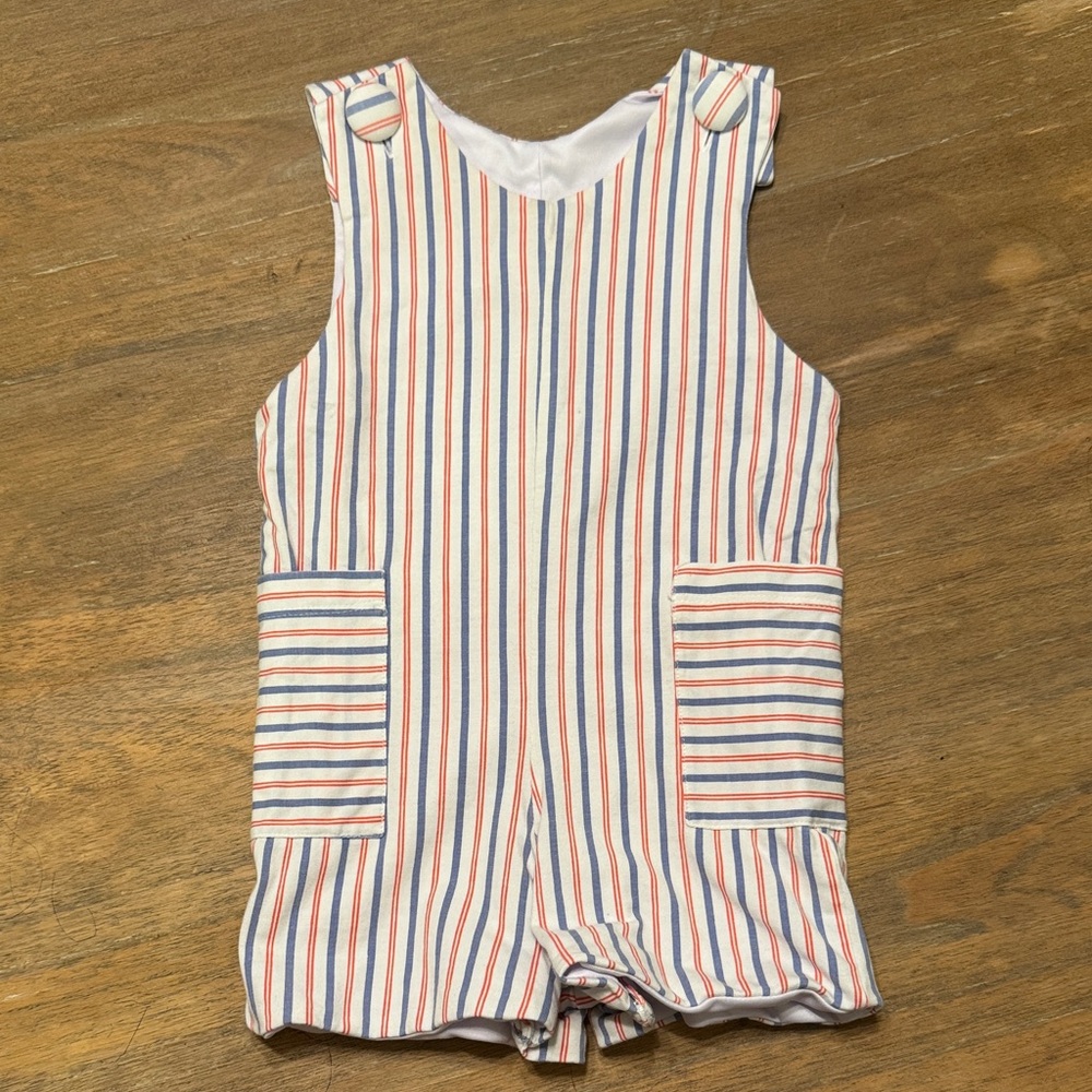 Striped Sleeveless Romper 6M